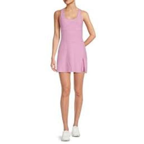 YEAR OF OURS Racer Back Mini Tennis Dress Vintage Pink Small S BUILT-IN SHORTS - Picture 1 of 7